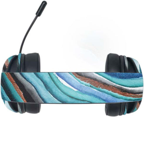 Turquoise Watercolor Geode Razer Kraken X Skin